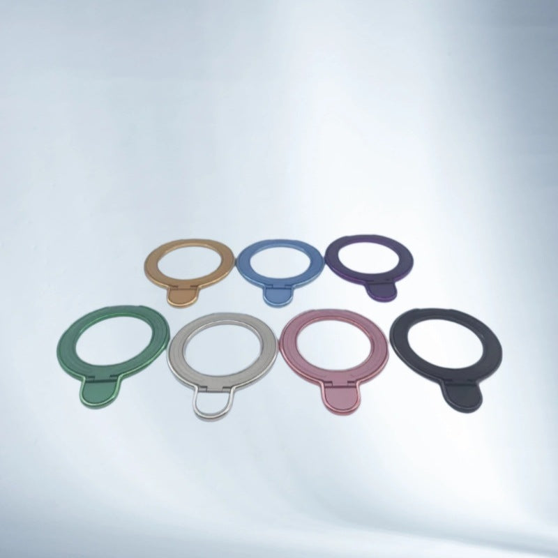 Cross-border mobile phone case bracket factory new electroplated racket bracket, two-in-one pasted wireless charging bracket portable