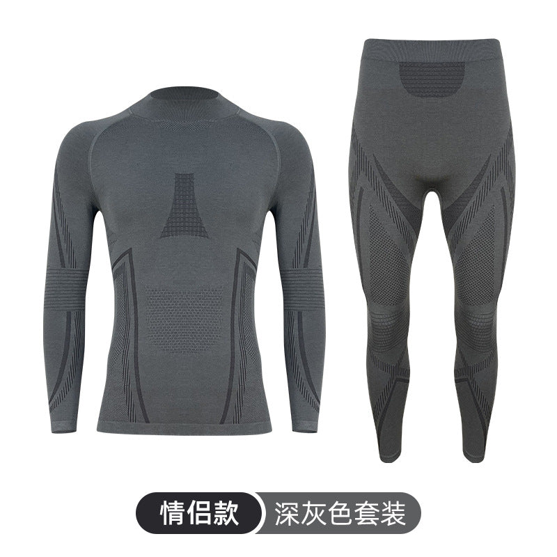 Outdoor mountaineering merino wool quick-drying underwear set men's and women's perspiration breathable sports function ski quick-drying clothes
