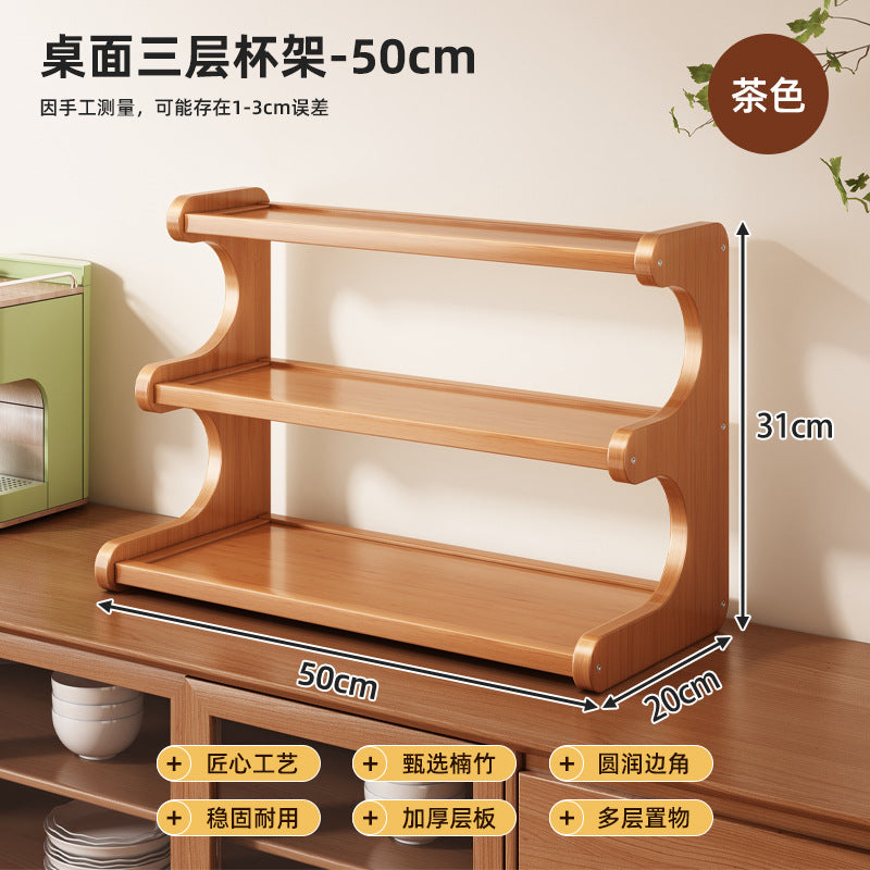 Desktop Shelving Multi-layer Storage Shelf Bookshelf Kitchen Supplies Office Household Cup Holder Home Goods Storage Shelf