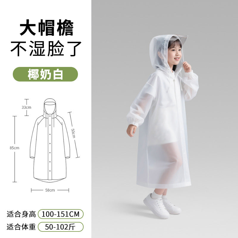 Adult non-disposable long raincoat, outdoor travel, mountaineering and hiking, thickened whole body rainstorm-proof poncho with brim