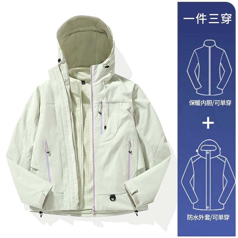 Empty mountain rain high-end flat replacement outdoor jacket hiking mountaineering entering Tibet jacket fleece liner windproof and waterproof