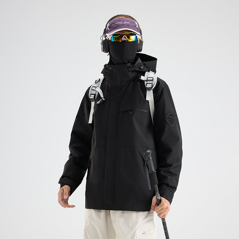 OOTD outdoor Luo Tuo, the same jacket, women's mountaineering suit, fleece liner, windproof and waterproof three-in-one jacket customization