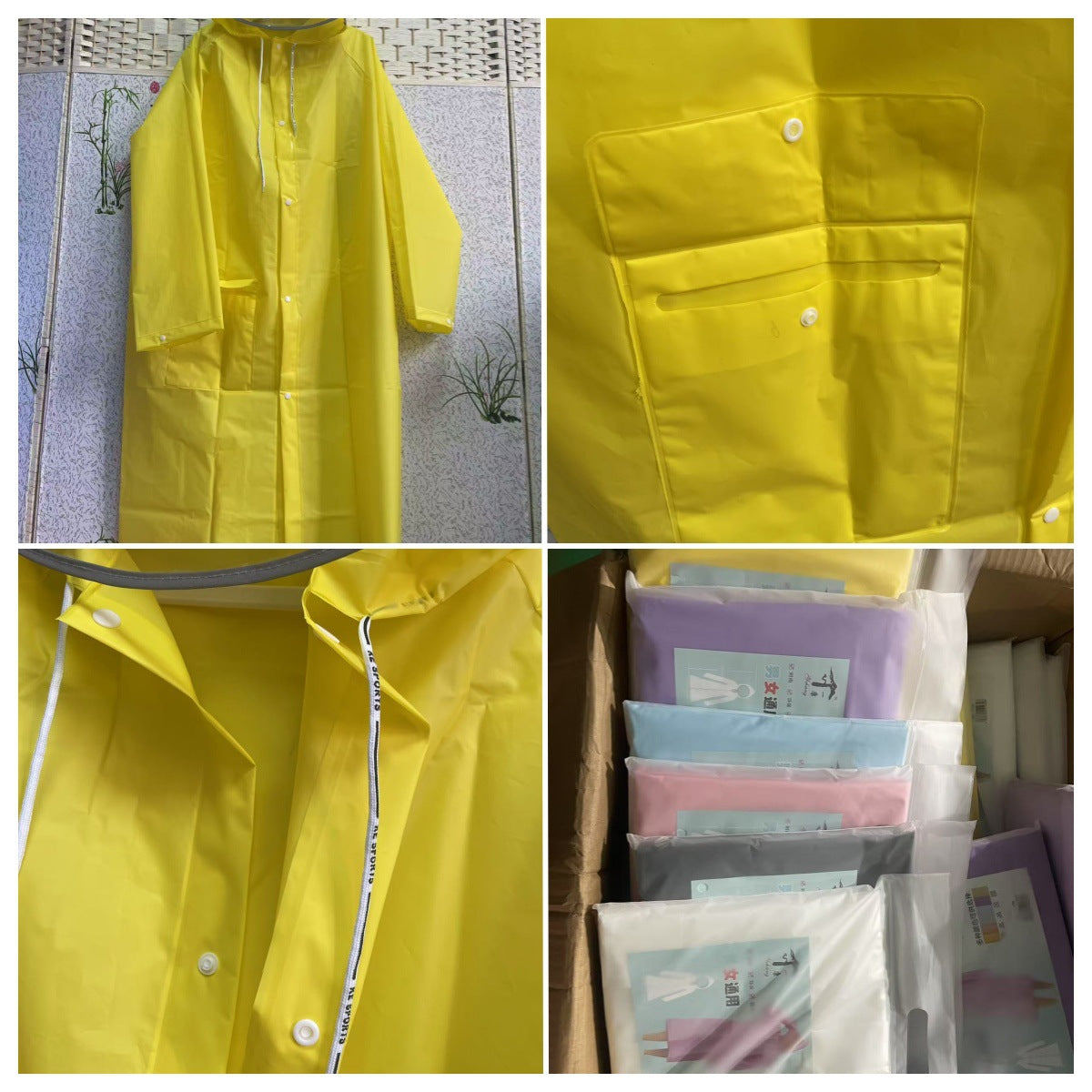 Spot travel mountaineering non-disposable raincoat full body thickened waterproof and rainstorm proof portable eva raincoat