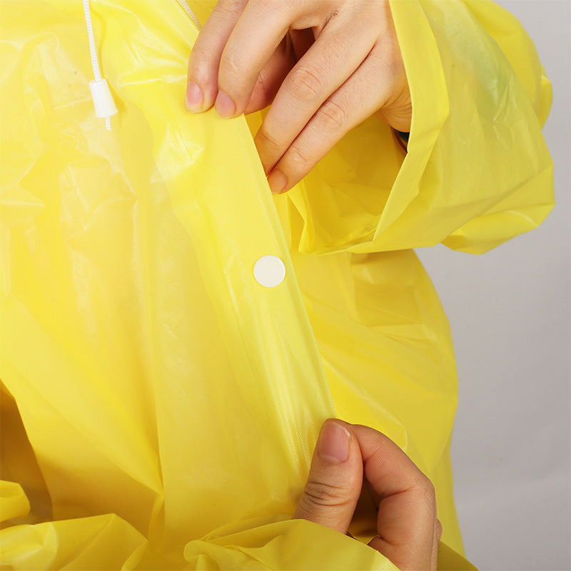 Disposable poncho for outdoor rafting in tourist attractions Adult thickened one-piece EVA raincoat design Hiking waterproof