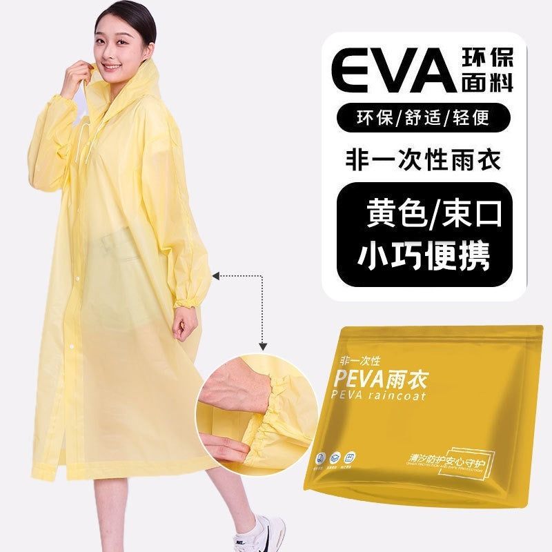 Disposable raincoat outdoor adult long full body rainstorm protection mountaineering thickened travel wear portable children's poncho
