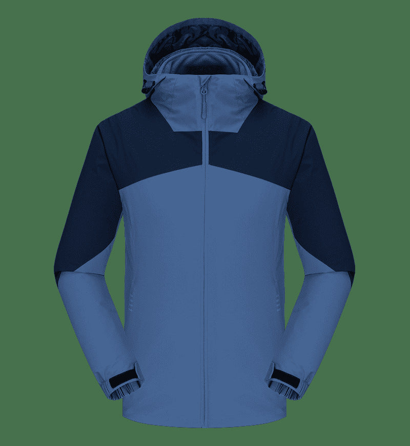 Jacket custom embroidery printed logo outdoor windproof waterproof autumn and winter stand-up collar sportswear group work clothes