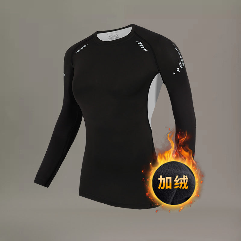 Quick-drying clothes women's yoga suit winter running sports long sleeves autumn and winter outdoor mountaineering morning running gym top