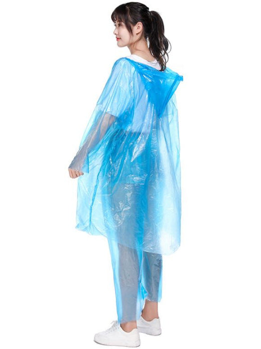 Disposable raincoat outdoor mountaineering portable travel raincoat thickened extra large portable raincoat spot supply