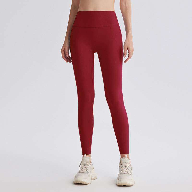 Upgrade the sixth generation of double-sided abraded shark pants, high-waisted nude yoga clothes, running sports fitness pants, hip-lifting yoga pants.