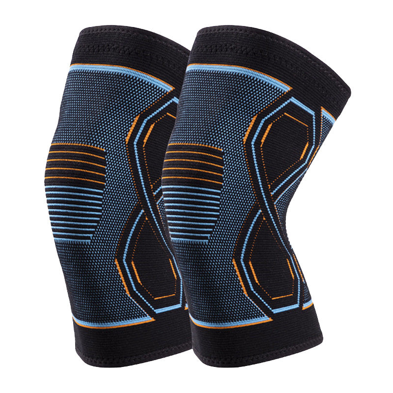 Cross-border sports knee pads running outdoor fitness knitted breathable non-slip pressurized knee joint protective cover customization
