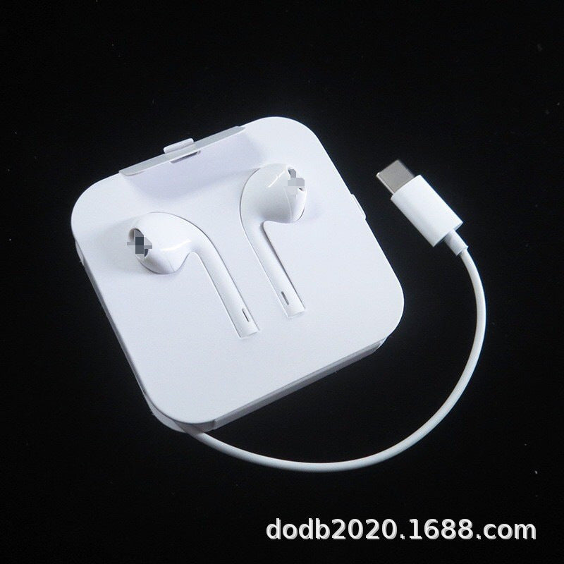 Applicable iPhone wire control bluetooth headset apple/android/huawei wired in-line headset type-c in-ear