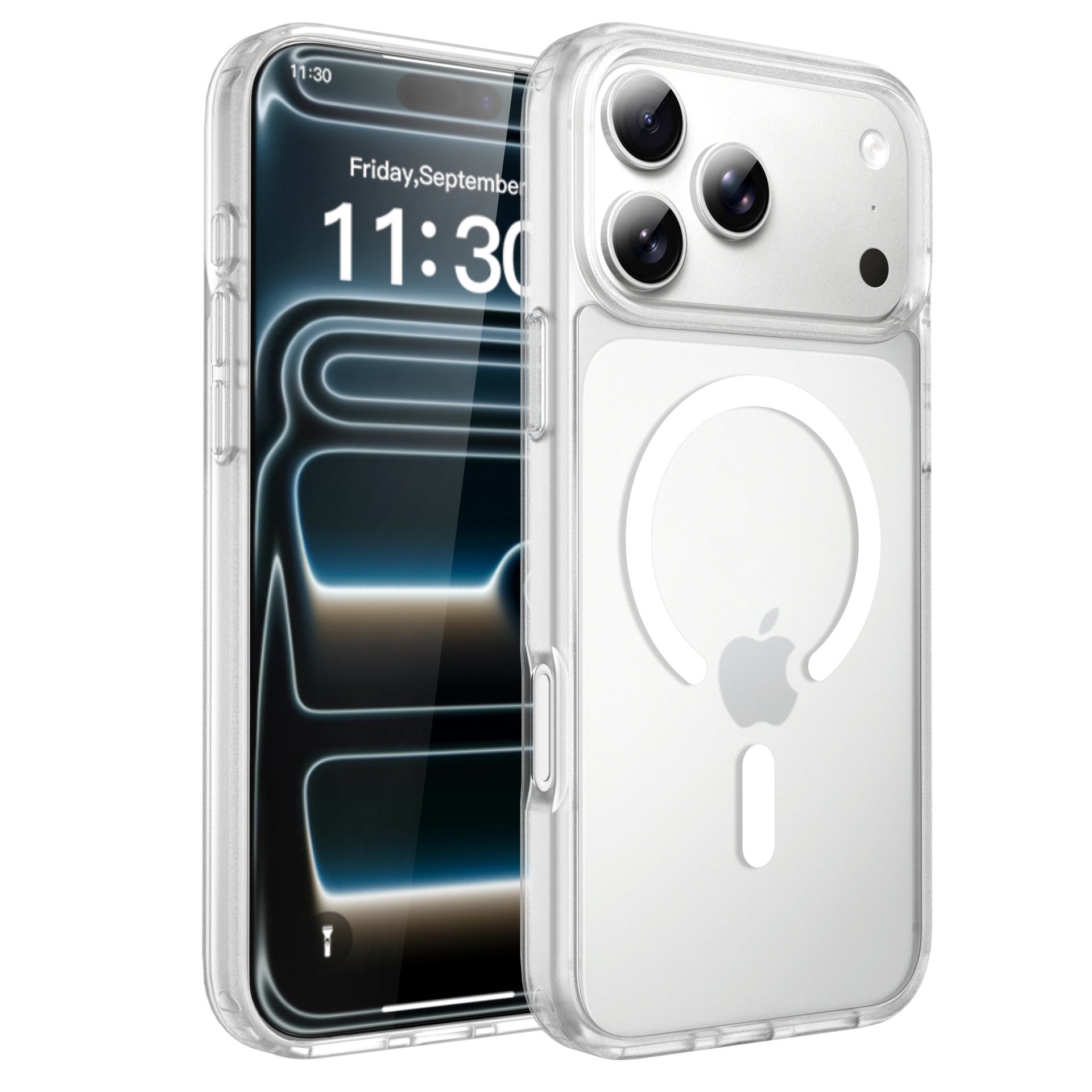 Cross-border iphone17pm mobile phone case Magnetic skin suction 16 Anti-drop matte 14 Apple 15promax protective case