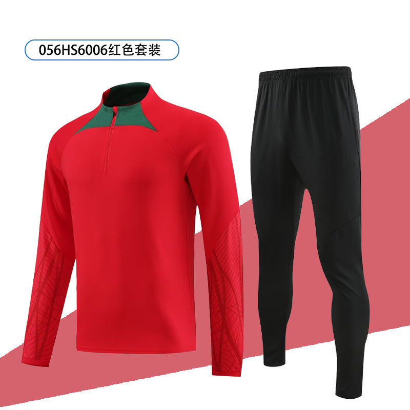 Autumn and winter training clothes jacket men's and women's long-sleeved football sports appearance clothes set custom LOGO quick-drying fitness clothes