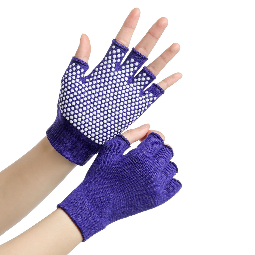 10-Color Women's Half Finger Fitness Gloves Barbell Pot Carrying Equipment Cycling Yoga Pilates Skipping Rope Badminton Anti-wear