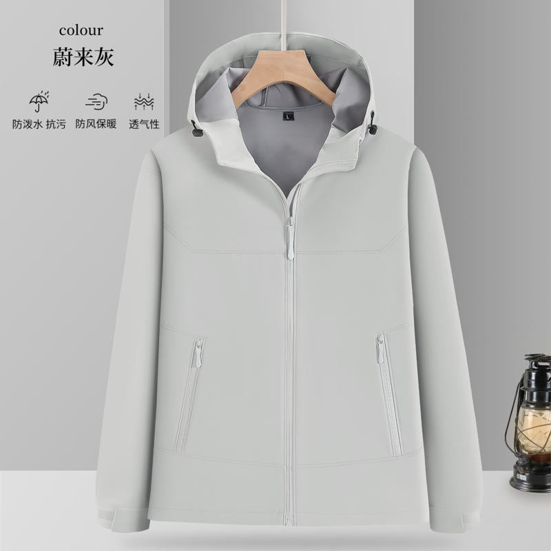 Customized outdoor jacket single-layer trench coat thin logo waterproof, windproof and breathable overalls tooling jacket