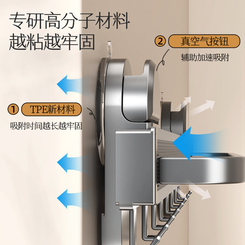 Bathroom Suction Cup Telescopic Bath Towel Rack Towel Rack Toilet Clothes Artifact Toilet No Punching Towel Rack