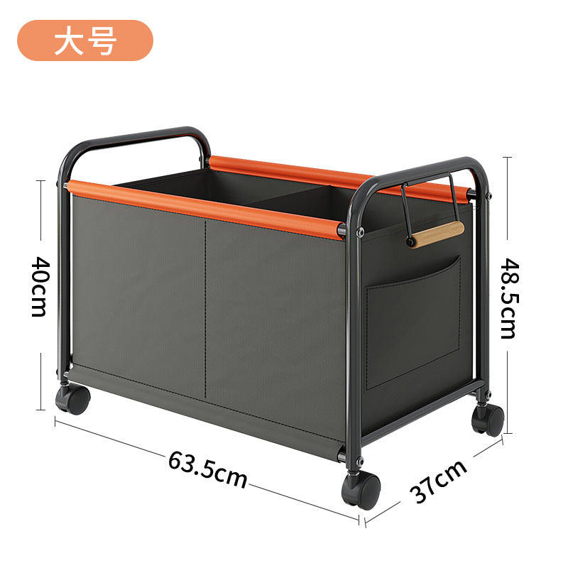 Children's toy storage rack trolley shelf mobile home bookshelf building block picture book doll snack storage basket