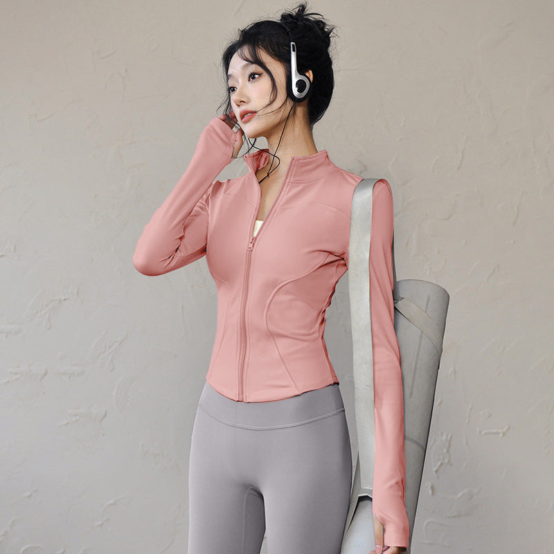 Giant Skinny Jacket Women's Lulu Yoga Suit Top Quick Drying Outdoor Sports Running Pilates Fitness Suit