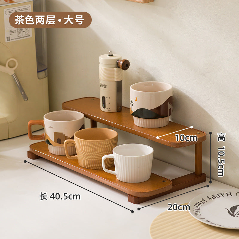 Desktop rack, cup storage shelf, dining table, countertop station, water cup, coffee cup, tea set, table small cup holder