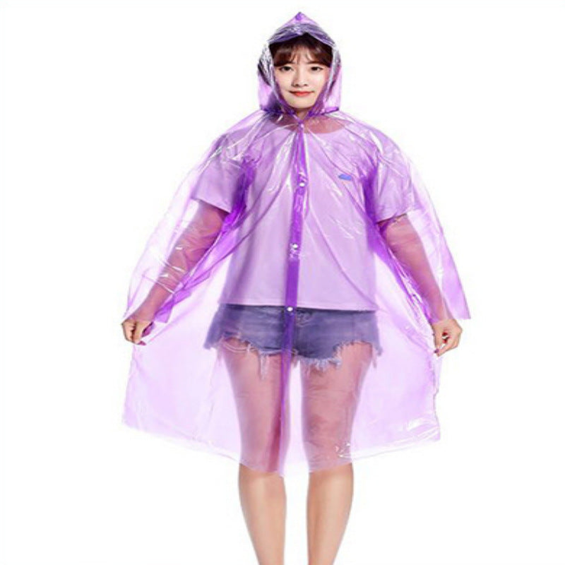 Disposable raincoat outdoor mountaineering portable travel raincoat thickened extra large portable raincoat spot supply