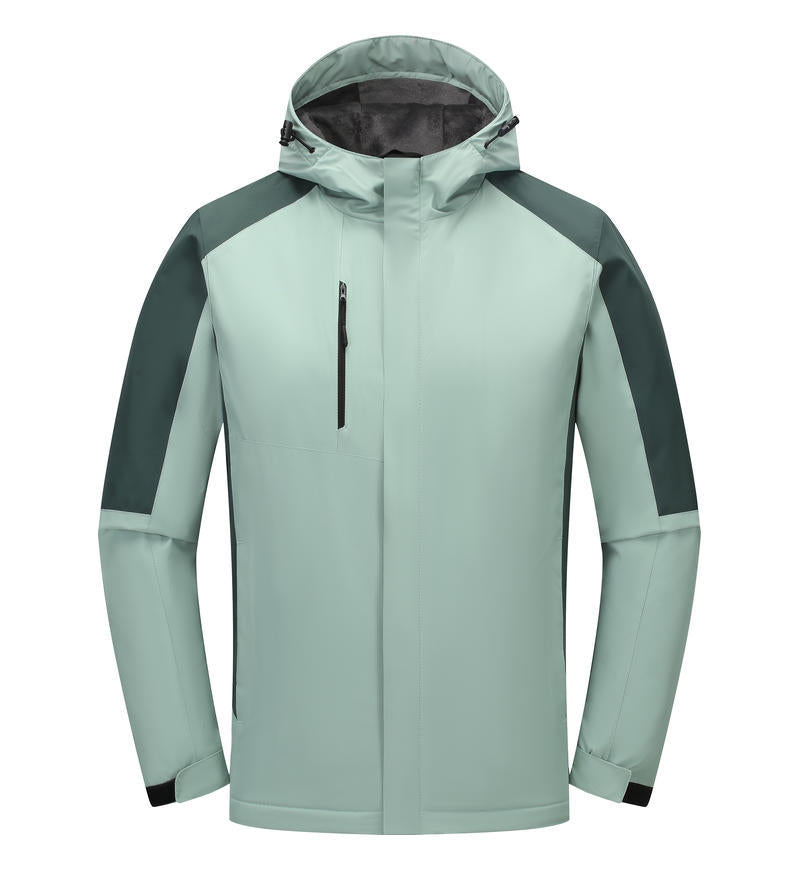 Jacket custom embroidery printed logo outdoor windproof waterproof autumn and winter stand-up collar sportswear group work clothes