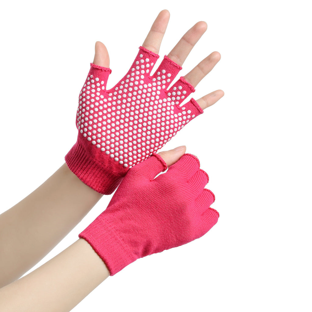 10-Color Women's Half Finger Fitness Gloves Barbell Pot Carrying Equipment Cycling Yoga Pilates Skipping Rope Badminton Anti-wear