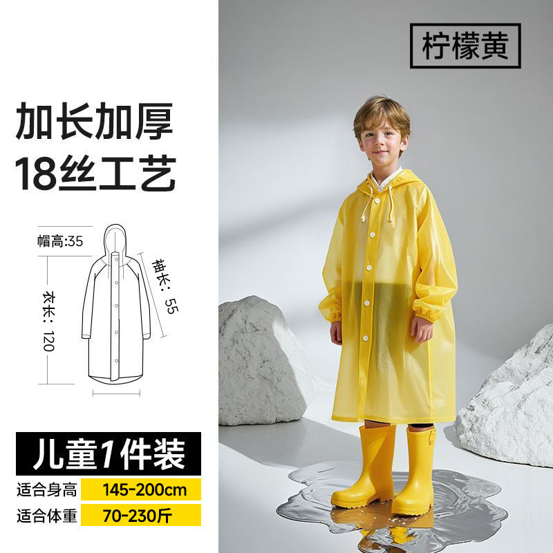 Raincoat thickened adult outer wear travel portable outdoor mountaineering single long full body rainstorm protection disposable poncho