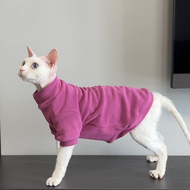 Cross-border wholesale Sphinx cat autumn and winter clothing hairless cat soft elastic sweater alien cat clothes