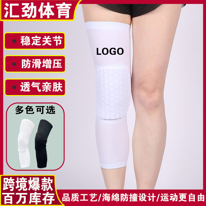 Honeycomb Anti-Collision Knee Pads Adult Outdoor Sports Football Leggings Socks Breathable Calf Protection Children's Cycling Protective Gear Equipment