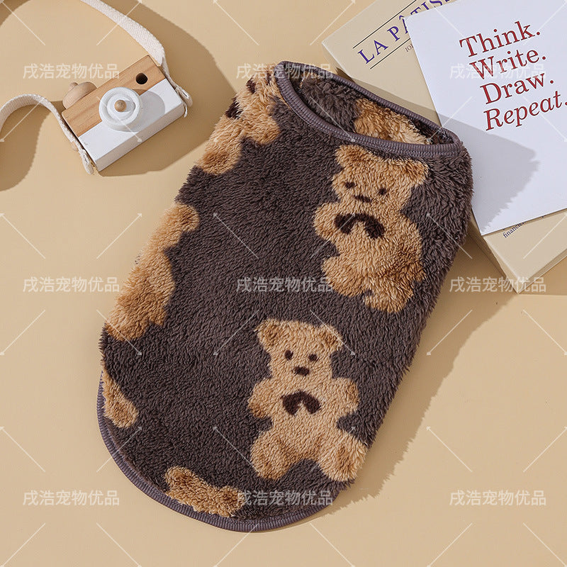 Border grazing clothes autumn and winter velvet to keep warm and prevent hair loss husky golden hair labrador large dog big dog cotton-padded clothes