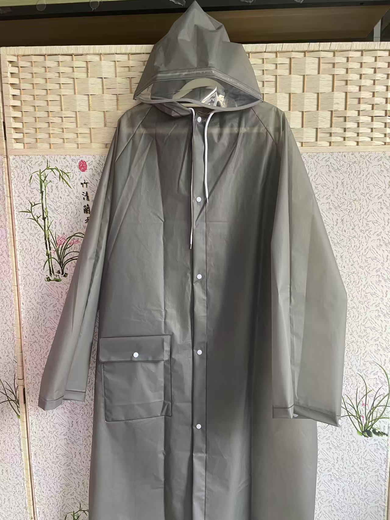 Spot travel mountaineering non-disposable raincoat full body thickened waterproof and rainstorm proof portable eva raincoat