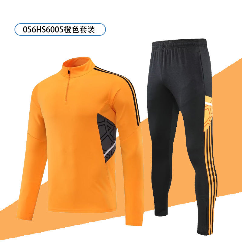 Autumn and winter training clothes jacket men's and women's long-sleeved football sports appearance clothes set custom LOGO quick-drying fitness clothes