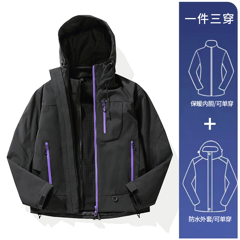 Empty mountain rain high-end flat replacement outdoor jacket hiking mountaineering entering Tibet jacket fleece liner windproof and waterproof