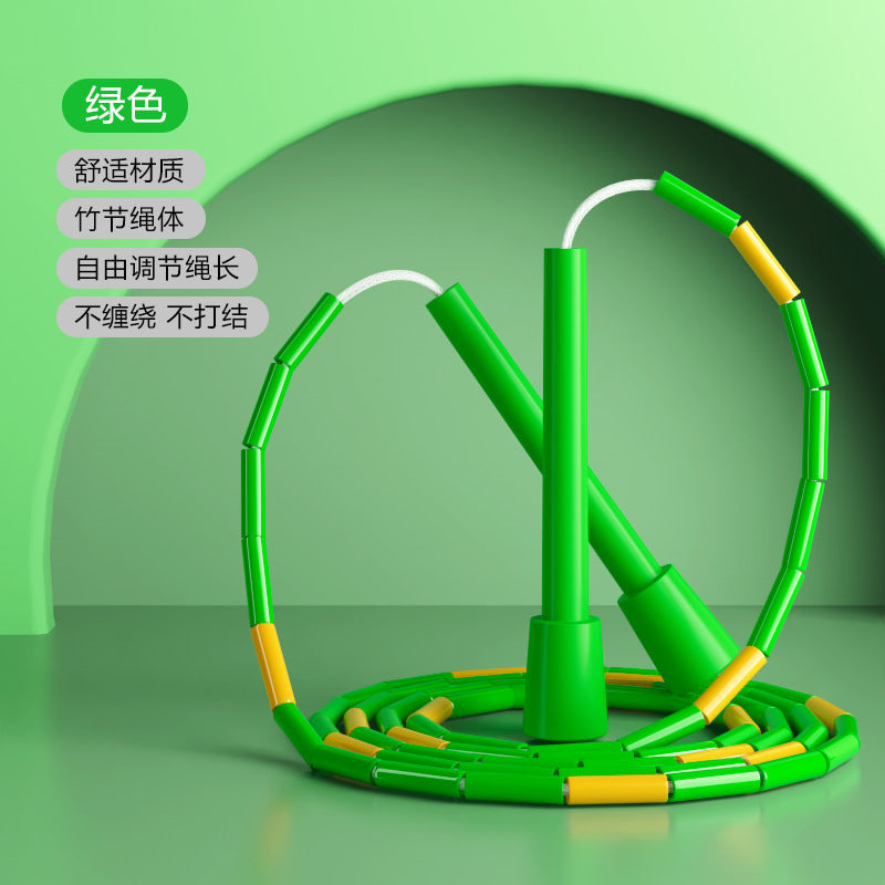 Children's bamboo skipping rope for primary school students, kindergarten for beginners, sports high school entrance examination, professional fitness rope adjustable