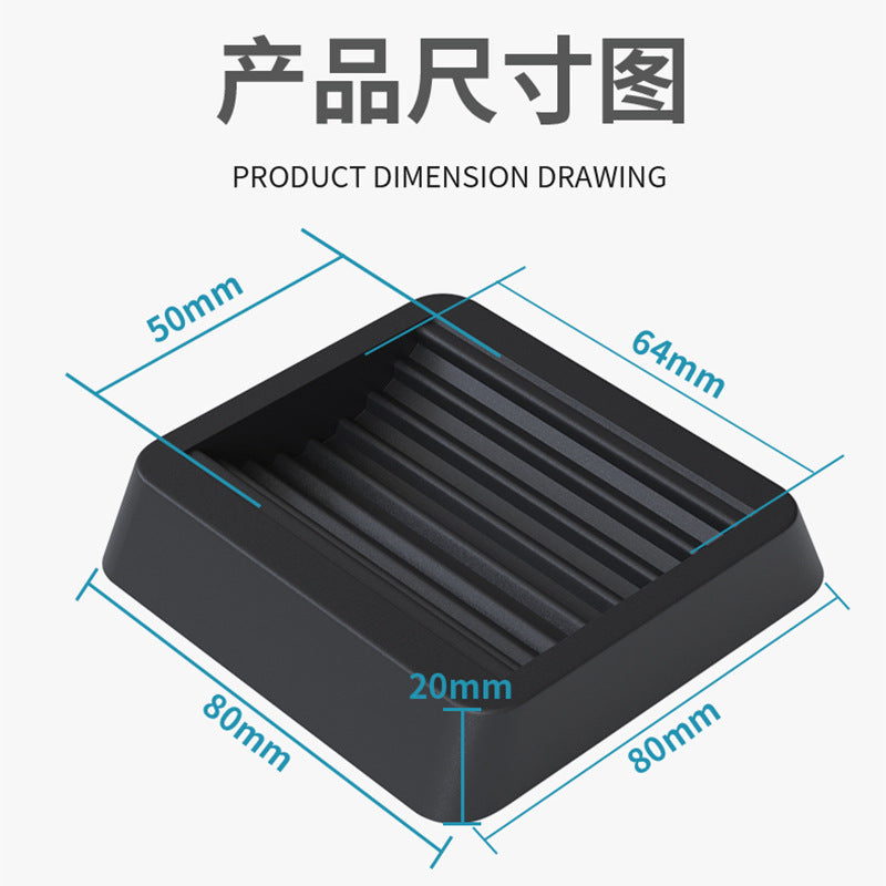 5 pcs, black rubber universal wheel fixing pad, furniture wheel non-slip pad, computer chair roller holder card pad.