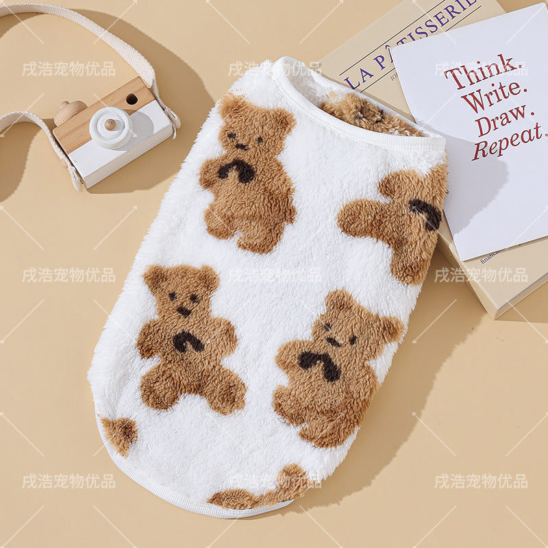 Border grazing clothes autumn and winter velvet to keep warm and prevent hair loss husky golden hair labrador large dog big dog cotton-padded clothes