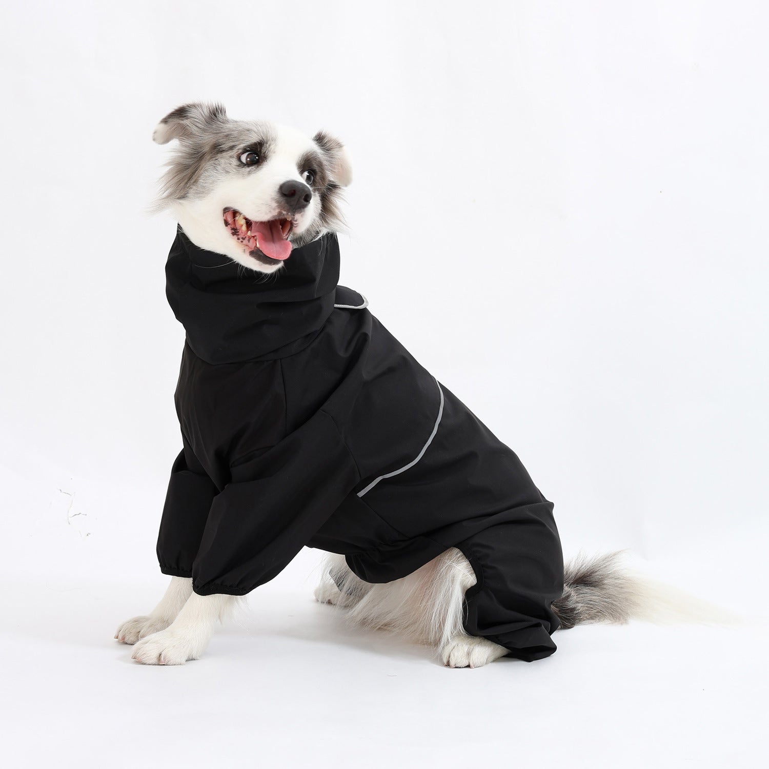 Cross-border medium and large dog edge herding Labrador Shiba four-legged jacket waterproof and windproof dog clothes raincoat