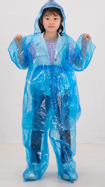 Disposable raincoat outdoor mountaineering portable travel raincoat thickened extra large portable raincoat spot supply