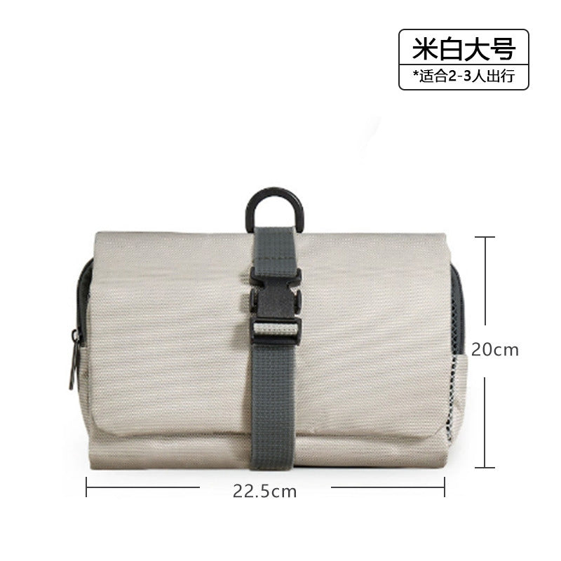 Unprinted Japanese buckle folding toilet bag hook men's business trip toiletries storage bag cosmetic bag