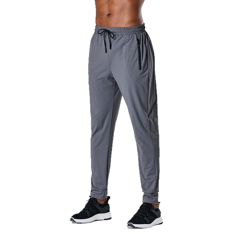LULU sports quick-drying pants men's summer thin casual outdoor ice silk elastic pants breathable loose running trousers