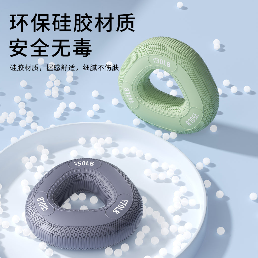 Silicone grip ring, grip device, male and female arm muscle training, hand strength decompression equipment, students' five-finger strength rehabilitation exercise