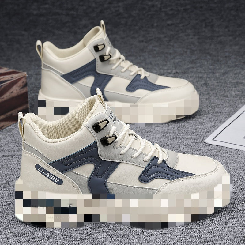 Autumn and winter warm trendy shoes outdoor high-top Martin boots men's shoes cotton shoes versatile tooling sports board shoes platform snow boots