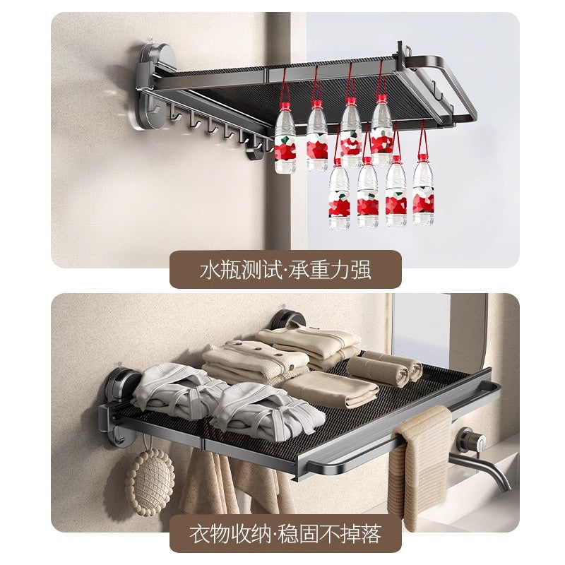 Bathroom Suction Cup Telescopic Bath Towel Rack Towel Rack Toilet Clothes Artifact Toilet No Punching Towel Rack