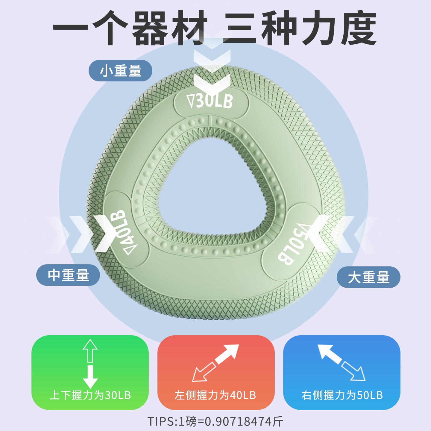 Silicone grip ring, grip device, male and female arm muscle training, hand strength decompression equipment, students' five-finger strength rehabilitation exercise