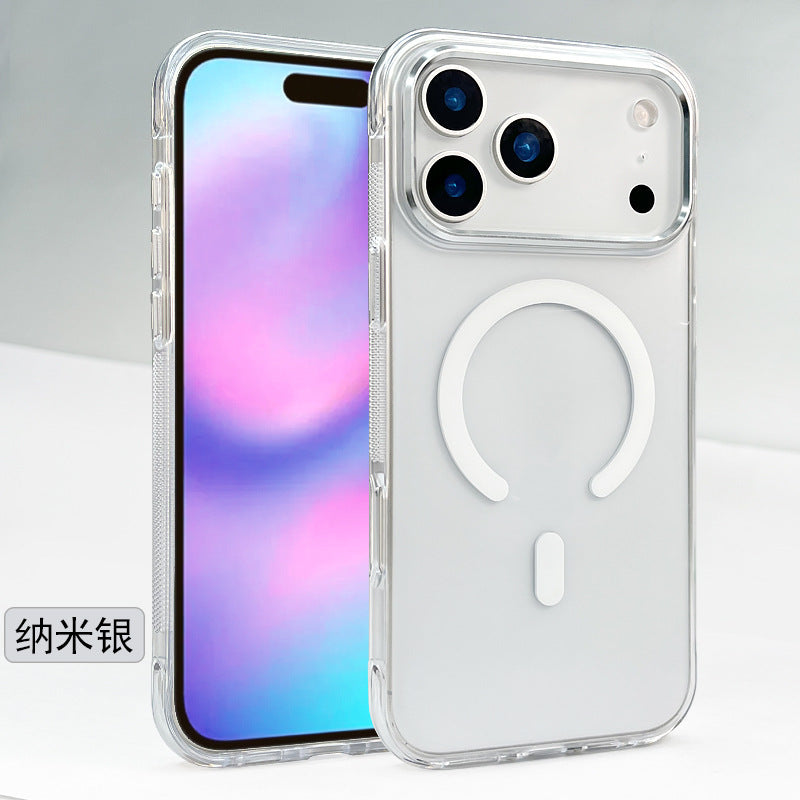 Applicable to Apple 17promax mobile phone case matte transparent iphone17Pro high-end magnetic mobile phone case