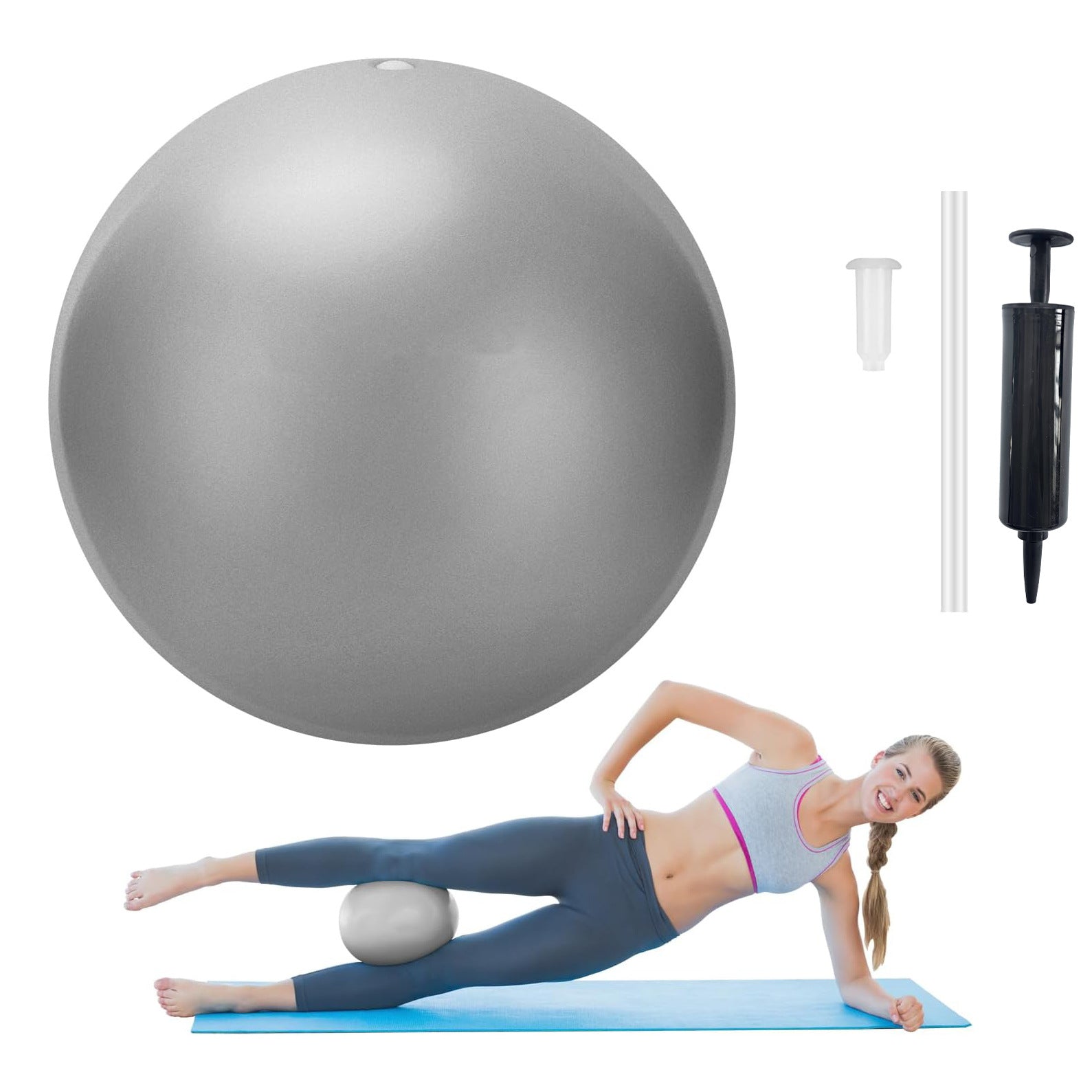 Yoga pelvic floor muscle ball 25cm Pilates ball, pregnant women pelvic floor muscle exercise postpartum recovery training fitness ball