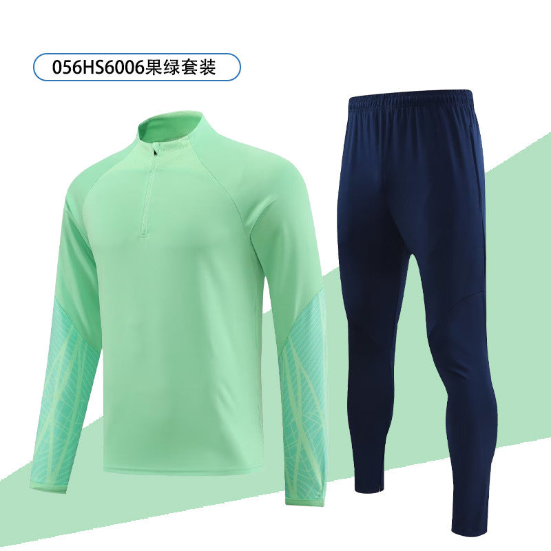 Autumn and winter training clothes jacket men's and women's long-sleeved football sports appearance clothes set custom LOGO quick-drying fitness clothes