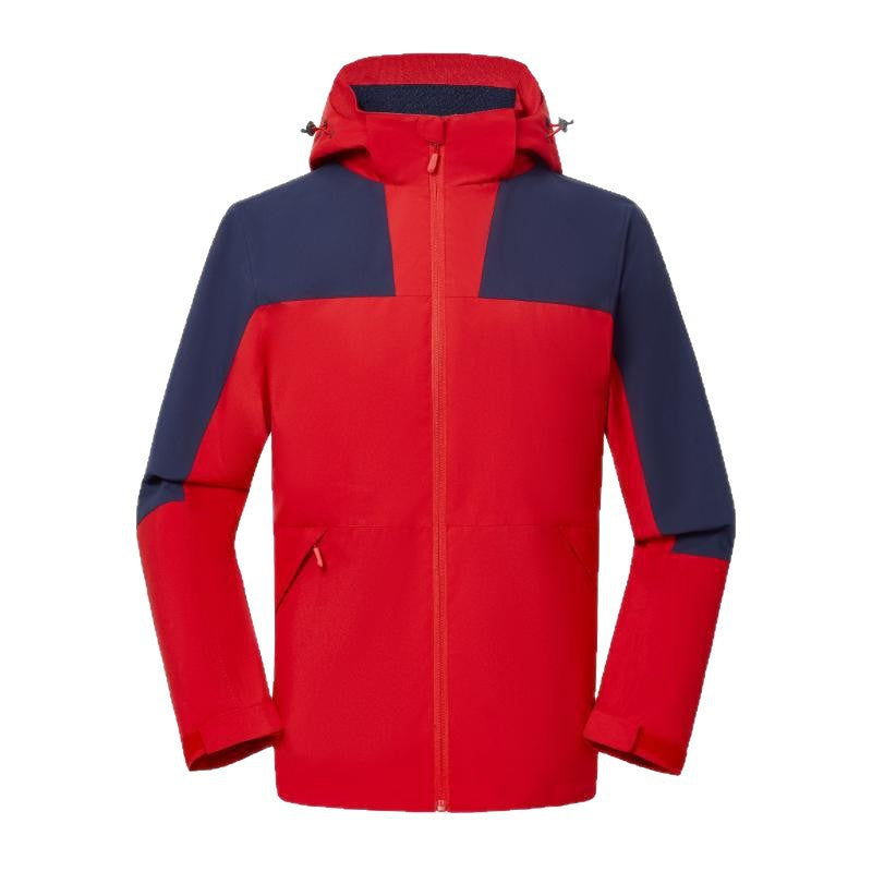 Jacket custom embroidery printed logo outdoor windproof waterproof autumn and winter stand-up collar sportswear group work clothes