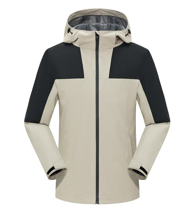 Jacket custom embroidery printed logo outdoor windproof waterproof autumn and winter stand-up collar sportswear group work clothes