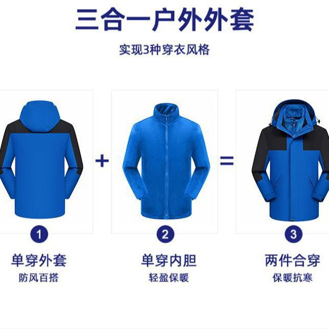 Jacket custom embroidery printed logo outdoor windproof waterproof autumn and winter stand-up collar sportswear group work clothes